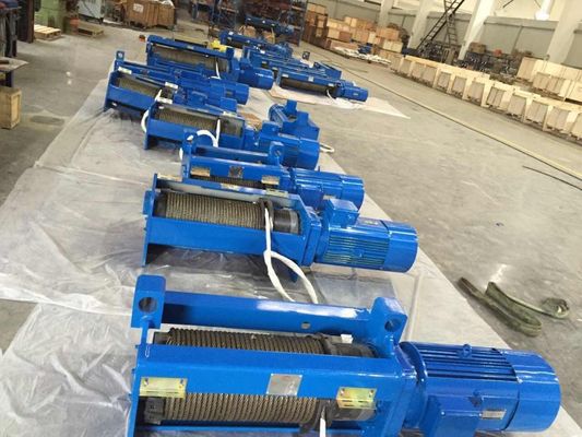 Single Girder Electric Wire Rope Hoist European design With Low - Voltage Protection