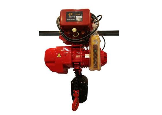 Chiều cao nâng hiệu quả cao 3m - 50m với xe đẩy có động cơ Palăng xích điện 1 tấn